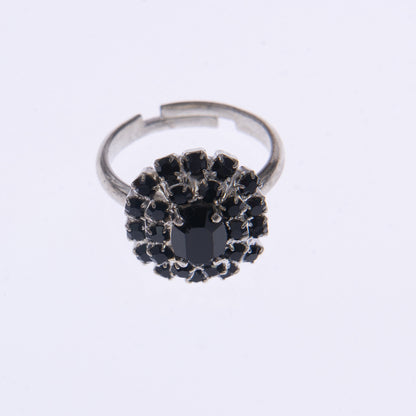 Anello Swarovski Fiore Nero | ungioielloperte.com