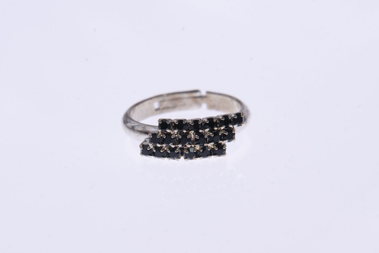 Anello Donna Triplo con tre riviere in strass cristallo - 3297