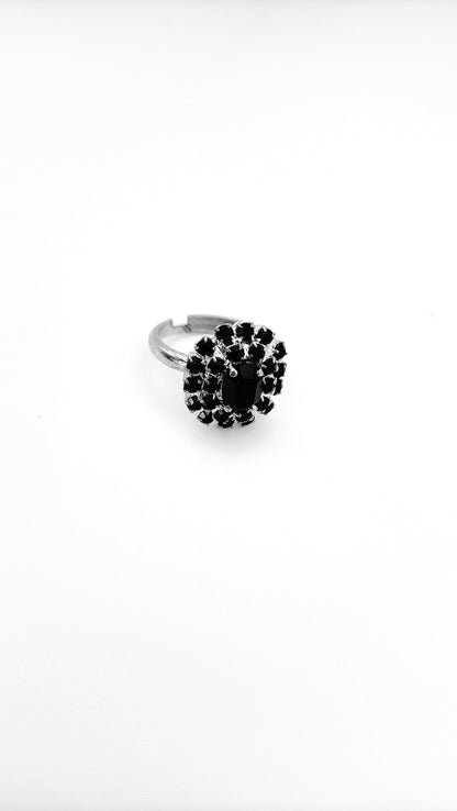 Anello Donna Rosone in strass cristallo Regolabile in Acciaio Anallergico-3213