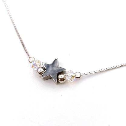 Bracciale argento con stelle e cristalli Swarovski Elements - ungioielloperte