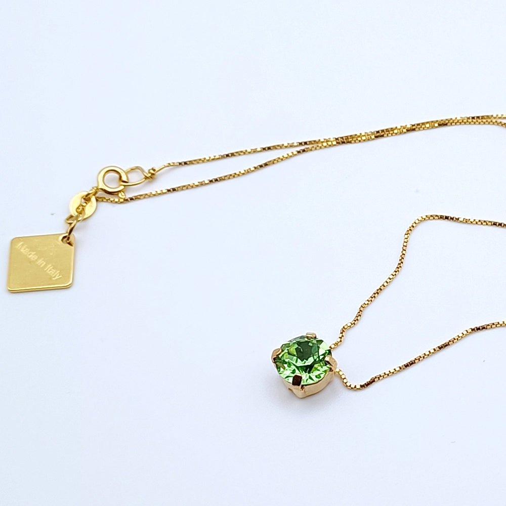 Collana da donna con cristallo Swarovski verde - ungioielloperte
